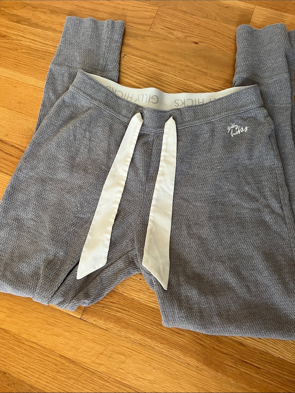 Gilly Hicks Gray Knit PJ Pants with White Tie